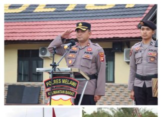 Polres Melawi Gelar Upacara Hari Kesadaran Nasional, Wakapolres: Tekankan Disiplin dan Loyalitas Personel