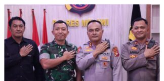 Kapolres Melawi Terima Kunjungan Dandim 1205/ Stg, AKBP Harris: Perkuat Sinergitas dan Soliditas TNI-Polri