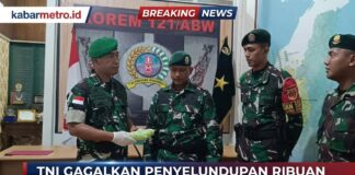 TNI Gagalkan Penyelundupan Ribuan Ekstasi di Perbatasan RI-Malaysia