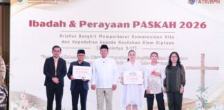 Hadiri Perayaan Paskah Kementerian ATR/BPN, Menteri Nusron: Paskah Membangun Semangat Kebangkitan Bangsa