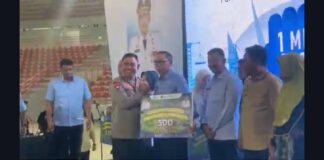 Peringatan May Day Kondusif, Kapoldasu Sumbang Hadiah Motor